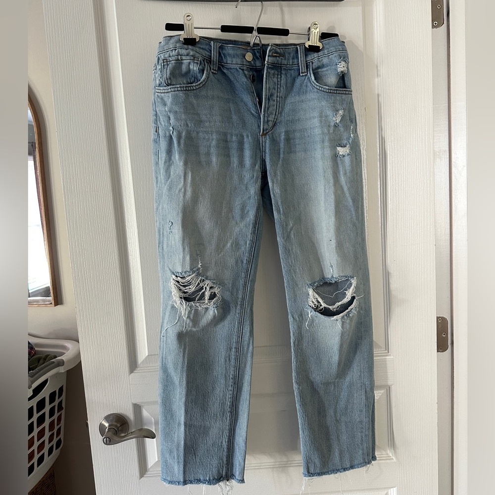 Joe’s Distressed Mid Rise Slim Boyfriend Jeans